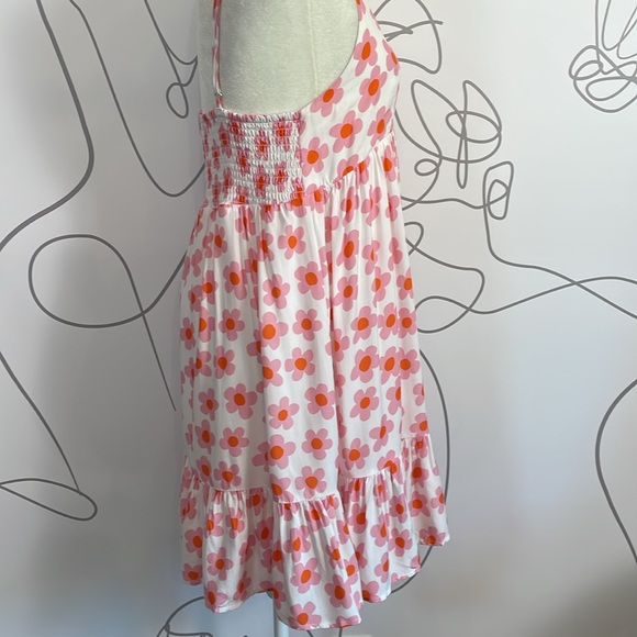 PINK LILY- Floral Print Smocked Back Mimi Dress size M - Picture 6 of 9